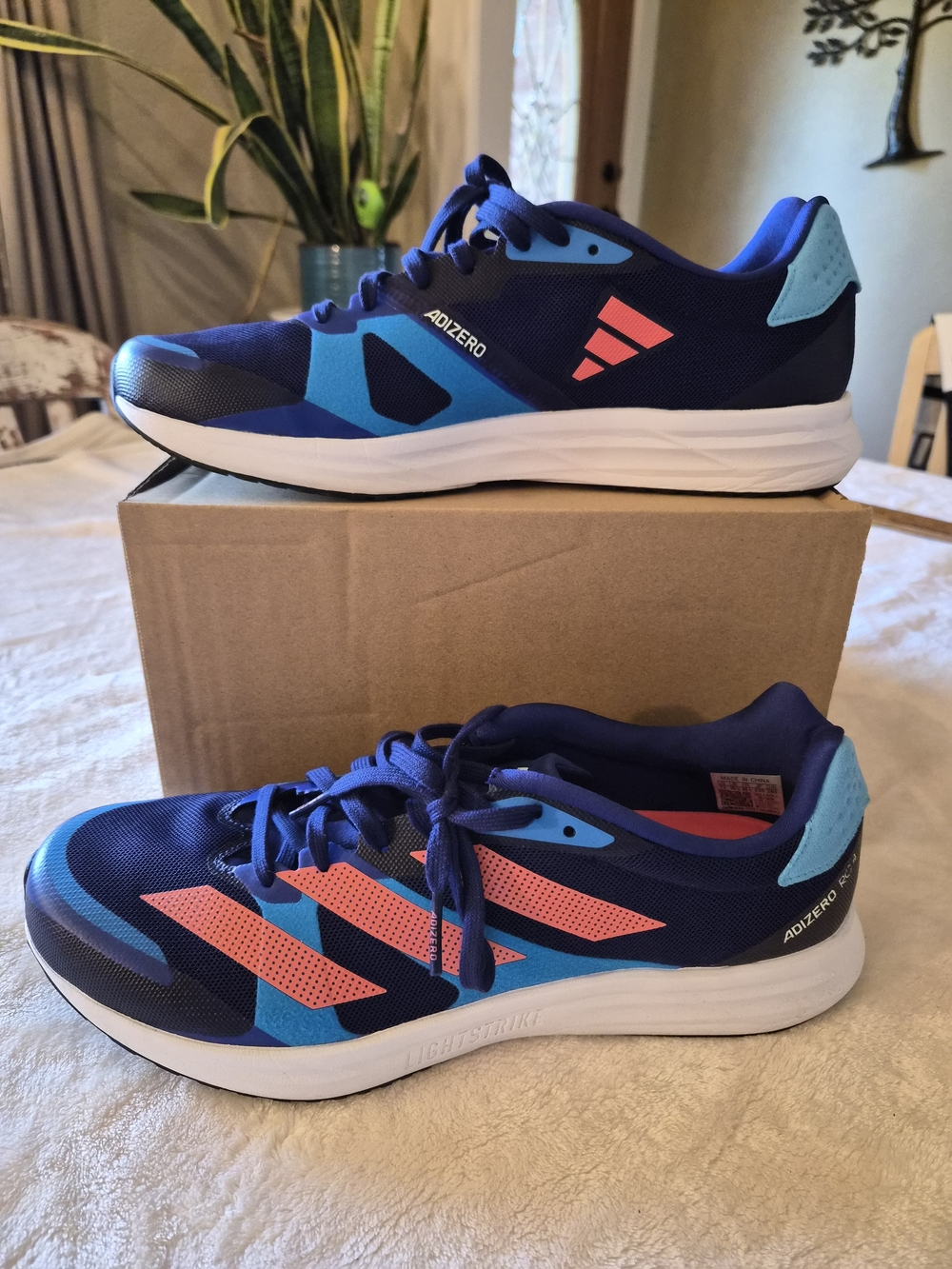 Adidas Adizero RC 5 Lightstrike Running Shoes Blue Coral Men’s Size 11
